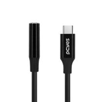 Cabo USB-C para P3 Fêmea - Preto - 15CM - P3UCP-15P
