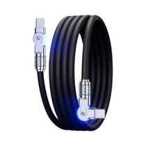 Cabo USB C Para Tipo C De Carregamento Rápido Com Dupla Rotação Em Silicone Líquido Para Carregador