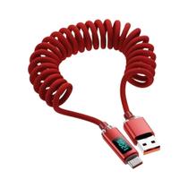 Cabo USB C Para Tipo C Retrátil De Carregamento Rápido De 120W Para iPhone 15 16 Samsung Huawei