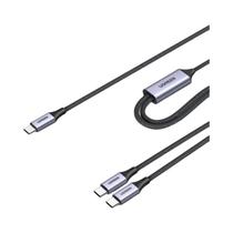 Cabo USB C Para USB C 2 Em 1 Com Carregamento Rápido 140W PD UGREEN Para MacBook iPhone iPad 1.5M 2M