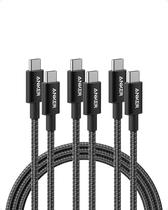 Cabo USB-C para USB-C Anker - 100W, 6 Pés, Carga Rápida