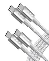 Cabo USB C para USB C Anker 333, 6 pés, 100 W, carregamento rápido, pacote com 2 unidades
