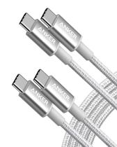 Cabo USB C para USB C Anker Type C, carregamento rápido de 60 W, 1,8 m, pacote com 2 Cabo USB C para USB C Anker Type C, carregamento rápido de 60 W, 1,8 m, pacote com 2