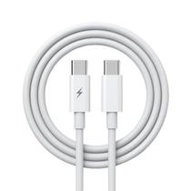 Cabo USB-C para USB-C Carregamento Rápido Branco Premium Cabo USB-C para USB-C Carregamento Rápido Branco Premium