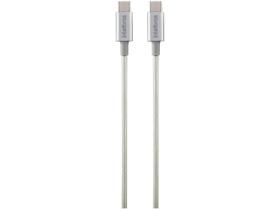 Cabo USB-C para USB-C de 1,5m em Nylon Branco EUCC 15NB Intelbras Cabo USB-C para USB-C de 1,5m em Nylon Branco EUCC 15NB Intelbras