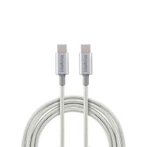 Cabo USB-C para USB-C de 1,5m em Nylon Branco EUCC 15NB Intelbras