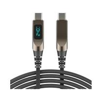 Cabo USB C Para USB C De Carregamento Rápido 240W Com Display Digital, Liga De Zinco 5A, Tipo C Para