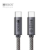 Cabo USB-C para USB-C Hrebos Premium 240W 20Gbps 4K 60Hz 2 Metros