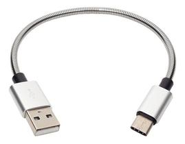 Cabo Usb-c Tipo C 0,20 Cm Curto Cor Prata