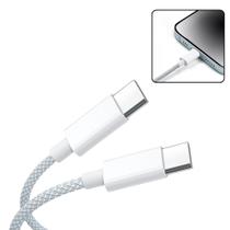 Cabo Usb C Tipo C Compatível iPhone 15, 16 e 17 Pro, Pro Max Trançado em Algodão Carregamento Rápido 60w Premium