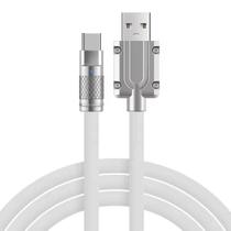 Cabo Usb C Tipo C Turbo Metal Silicone 120W 5A Flexivel Bran