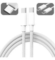 Cabo USB-C Tipo C Turbo Reforçado 2 Metros Trançado CompatíveI Iphone 15, 15 Pro e 15 Pro Max