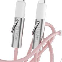 Cabo USB C Tipo C x Tipo C 60W LoopCharge Mini Hprime Rosa