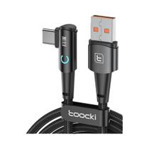 Cabo USB C Toocki 6A De 90 Graus Para Carregamento Rápido De 100W Para OPPO Honor Huawei Oneplus Cabo USB C Toocki 6A De 90 Graus Para Carregamento Rápido De 100W Para OPPO Honor Huawei Oneplus