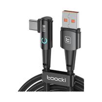 Cabo USB C Toocki 6A De 90 Graus Para Carregamento Rápido De 100W Para OPPO Honor Huawei Oneplus