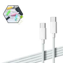 Cabo Usb C Trançado Quick Charge Compativel Com iPhone 16 15 Android Samsung Motorola Xiaomi Realme