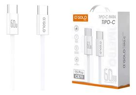 Cabo USB-C Turbo 1 Metro Tipo C 60W Nylon Trançado e Reforçado Compativel Com Iphone 15, Iphone 16