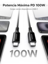 Cabo USB C UGREEN 100W PD 20V 5A (1,M) chip E-marker carregamento rápido suporta Power Delivery 3.0
