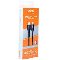 Cabo USB-C X USB-C FLAT 1M 30W OEX CE208 Preto