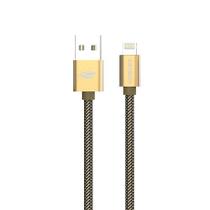 Cabo USB C3Tech CB-210GD Nylon Lightning 2A 2 mts Dourado