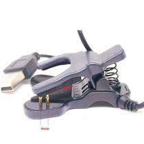 Cabo USB Carregador Para Relogio Inteligente Smartwatch 2 Pinos 4mm Universal 20cm Preto Pinça Cabo USB Carregador Para Relogio Inteligente Smartwatch 2 Pinos 4mm Universal 20cm Preto Pinça