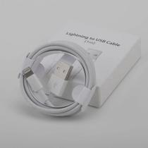 Cabo USB Compatiível turbo para Lightning 1 Metro Branco Iphone-7-8-X-XR-11-12/ipad