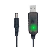 Cabo USB DC 5V-12V com Módulo Intensificador de Energia - 1m com Luz