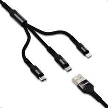 CABO USB DE CARREGAMENTO 3 EM 1 Micro Usb Tipo C Lightning 3A 1.2M KG-311 KINGO