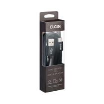 Cabo USB Elgin Tipo C 1,5M Nylon Preto Cabo USB Elgin Tipo C 1,5M Nylon Preto