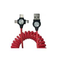 Cabo USB Espiral 3 Em 1 MAX-32 - MaxMidia