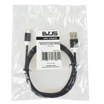 Cabo USB EVUS FAST Charge Micro USB 5P 1.0M C-058 Preto