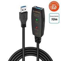 Cabo USB Extensor, USB 3.0, Am-Fm, 10 Metros, com Amplificador, 9374 COMTAC Cabo USB Extensor, USB 3.0, Am-Fm, 10 Metros, com Amplificador, 9374 COMTAC