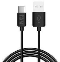 Cabo USB FAM FCA-C12 120cm 2A Type-C Preto Cabo USB FAM FCA-C12 120cm 2A Type-C Preto