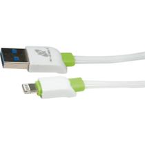 Cabo USB FLAT Lightning 8 Pinos 3.0 1M Branco XC-CD-58
