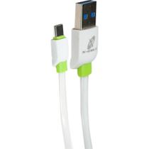 Cabo USB FLAT/TYPE C -3.0A/1M Branco Cabo USB FLAT/TYPE C -3.0A/1M Branco