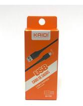 Cabo Usb Kaidi Kd-176c 100cm Tipo C Carregador E Dados Preto Cabo Usb Kaidi Kd-176c 100cm Tipo C Carregador E Dados Preto