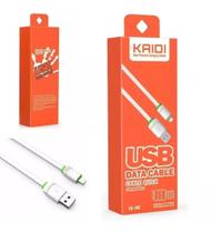 Cabo USB Kaidi KD-306 100cm 2A Lightning Branco