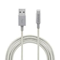 Cabo usb lightning 1.5m nylon branco eual15nb (apple)