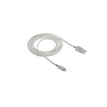 Cabo USB - Lightning 1,5m nylon Branco Intelbras EUAL 15NB