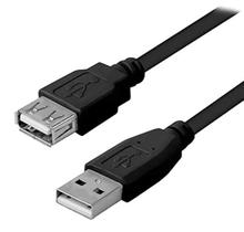 Cabo USB Macho x Fêmea Extensão de 1,8 Metros USB 2.0 Dex Preto com filtro Reforçado