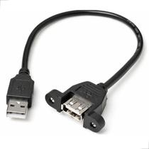 Cabo Usb Machofemea Extensor De 30cm Para Painel Cor Preto