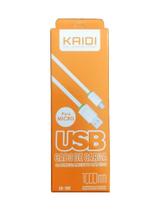 Cabo USB Micro super resistente 1 Metro Branco Cabo USB Micro super resistente 1 Metro Branco