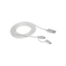 Cabo Usb Micro Usb C 1,5M Nylon Branco Euabc 15Nb Intelbras