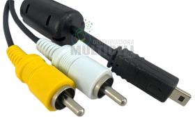 Cabo usb mini 8pinos + 2 rca av 1,2mt