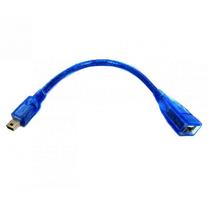 Cabo USB Mini para USB Fêmea Hi-Speed 2.0 Blindado 30cm Cabo USB Mini para USB Fêmea Hi-Speed 2.0 Blindado 30cm