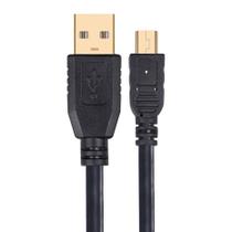 Cabo USB Mini USB Mini-B 5m 5 Metros filtro Dados + Energia