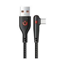 Cabo USB Para C De Carregamento Rápido De 120W Trançado Em Nylon Com Curva De 90 Graus Para Huawei Cabo USB Para C De Carregamento Rápido De 120W Trançado Em Nylon Com Curva De 90 Graus Para Huawei