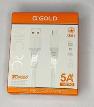 Cabo Usb Para Carregador Turbo V8 Tipo-c IOS A'gold 1 Metro CB52 Cabo Usb Para Carregador Turbo V8 Tipo-c IOS A'gold 1 Metro CB52