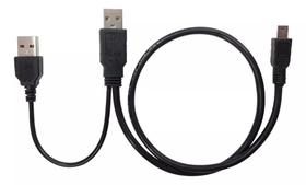 Cabo Usb Para Hd Externo - 2 Usb X 1 Mini Usb