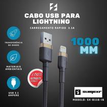 Cabo USB Para Lightning 1 Metro 3.1A SUMERX Cabo USB Para Lightning 1 Metro 3.1A SUMERX